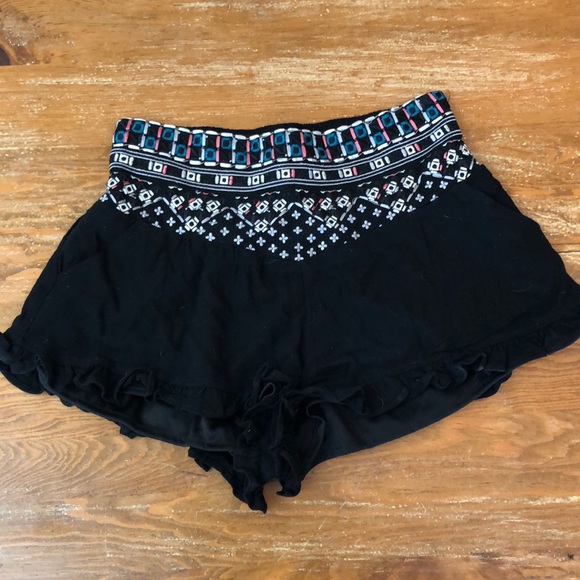 high waisted smocked shorts